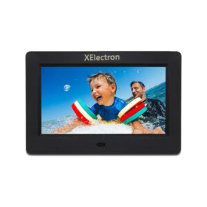 XElectron 7 Inch Digital Photo Frame with HD Display, 2GB RAM, 180° Wide Angle View, Auto Rotate, Play Photos, Videos, Music, Clock, Calendar and Slideshow with Remote (Black)
