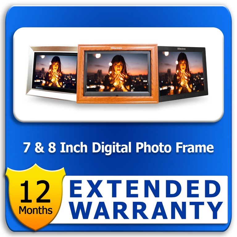 7 & 8 inch Digital Photo Frames 1 year Extended Warranty