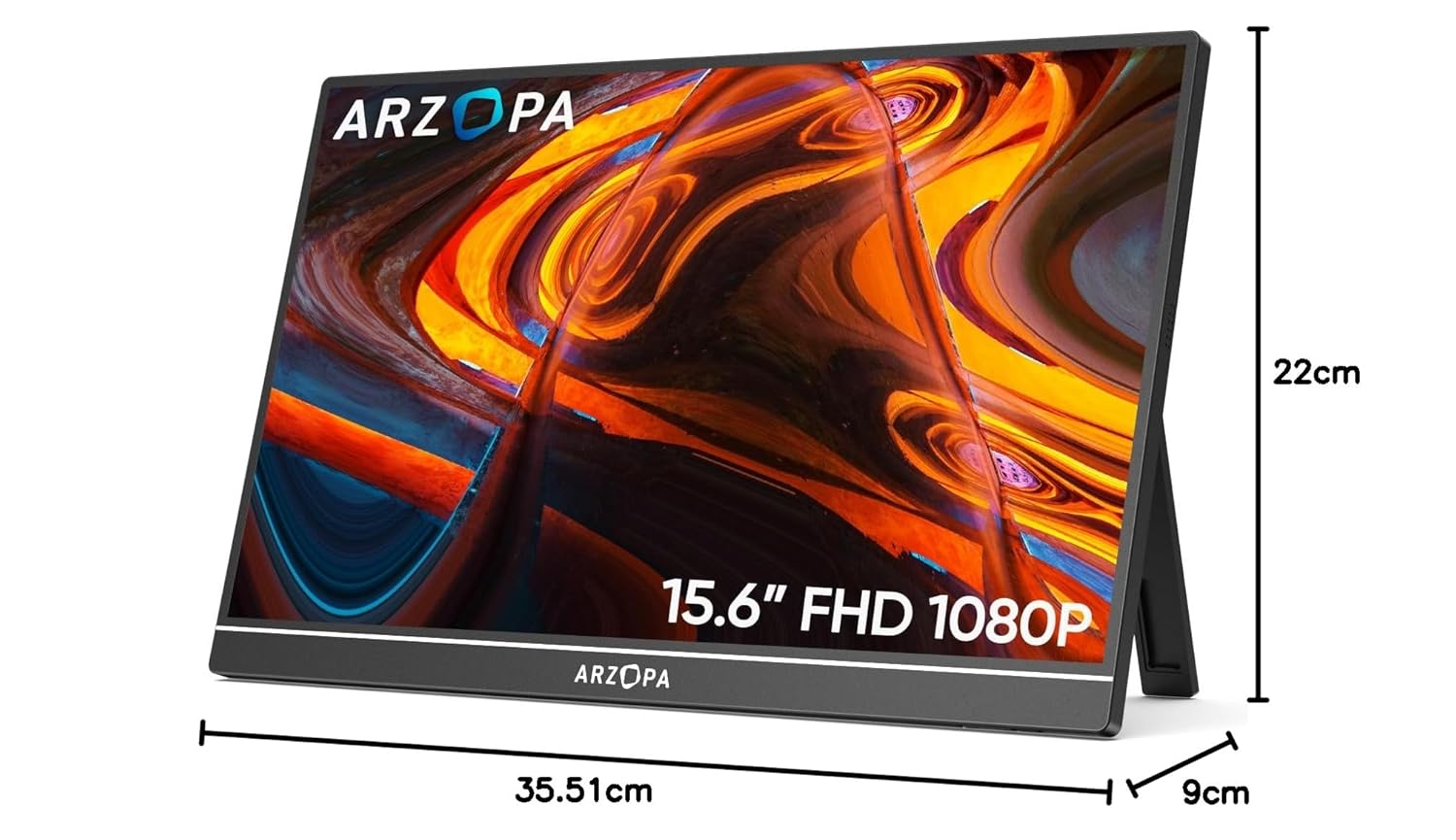 Arzopa 15.6 inch IPS FHD HDR 1080P Resolution 100% SRGB 300 Nits Portable Monitor - Image 8