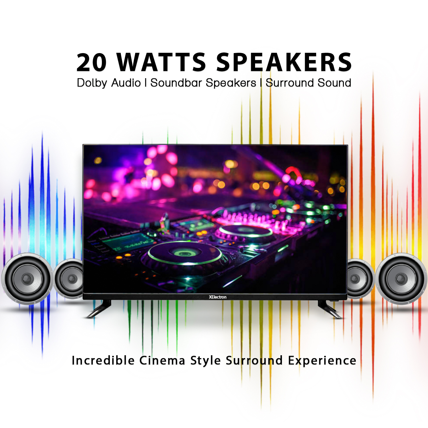 XElectron 32 Inch (80 cm) HD Ready Smart Android LED TV with Built-in Soundbar - Image 11