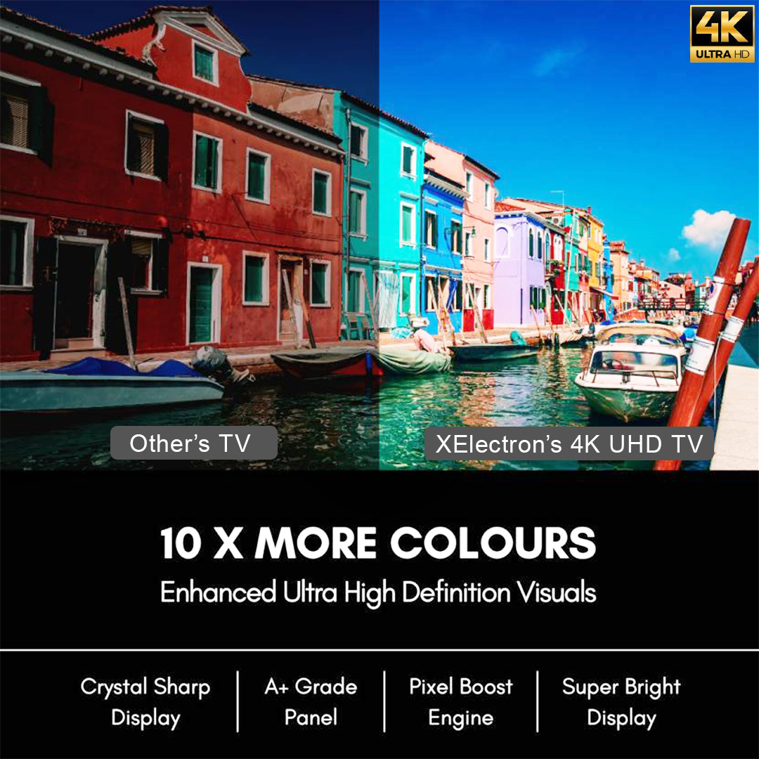 XElectron 43 Inch (108 cm) Ultra HD 4K Smart Android LED TV with Cloud Feature and Soundbar 43XETV (Black) - Image 6