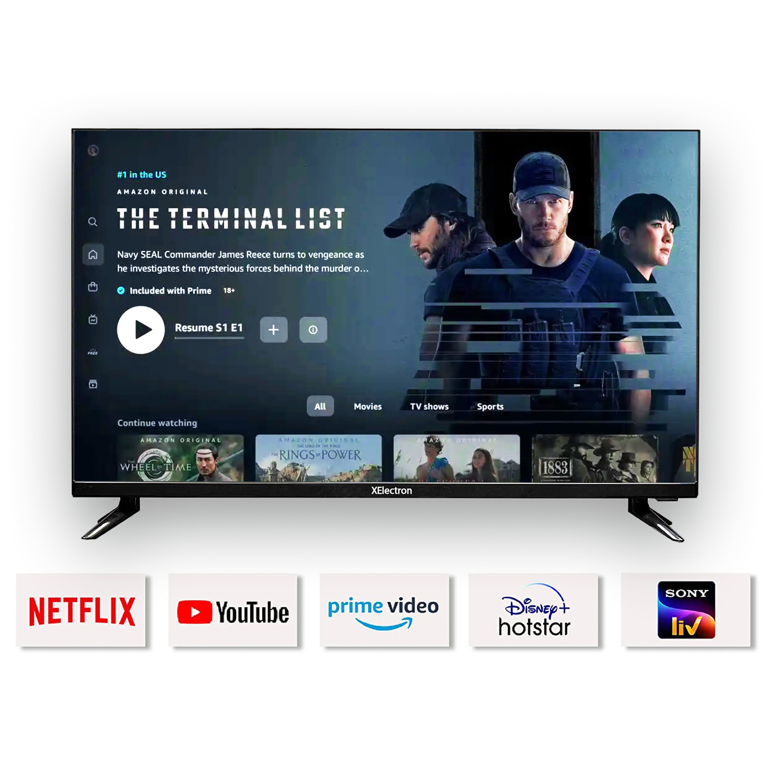 XElectron 43 Inch (108 cm) Ultra HD 4K Smart Android LED TV with Cloud Feature and Soundbar 43XETV (Black) - Image 7