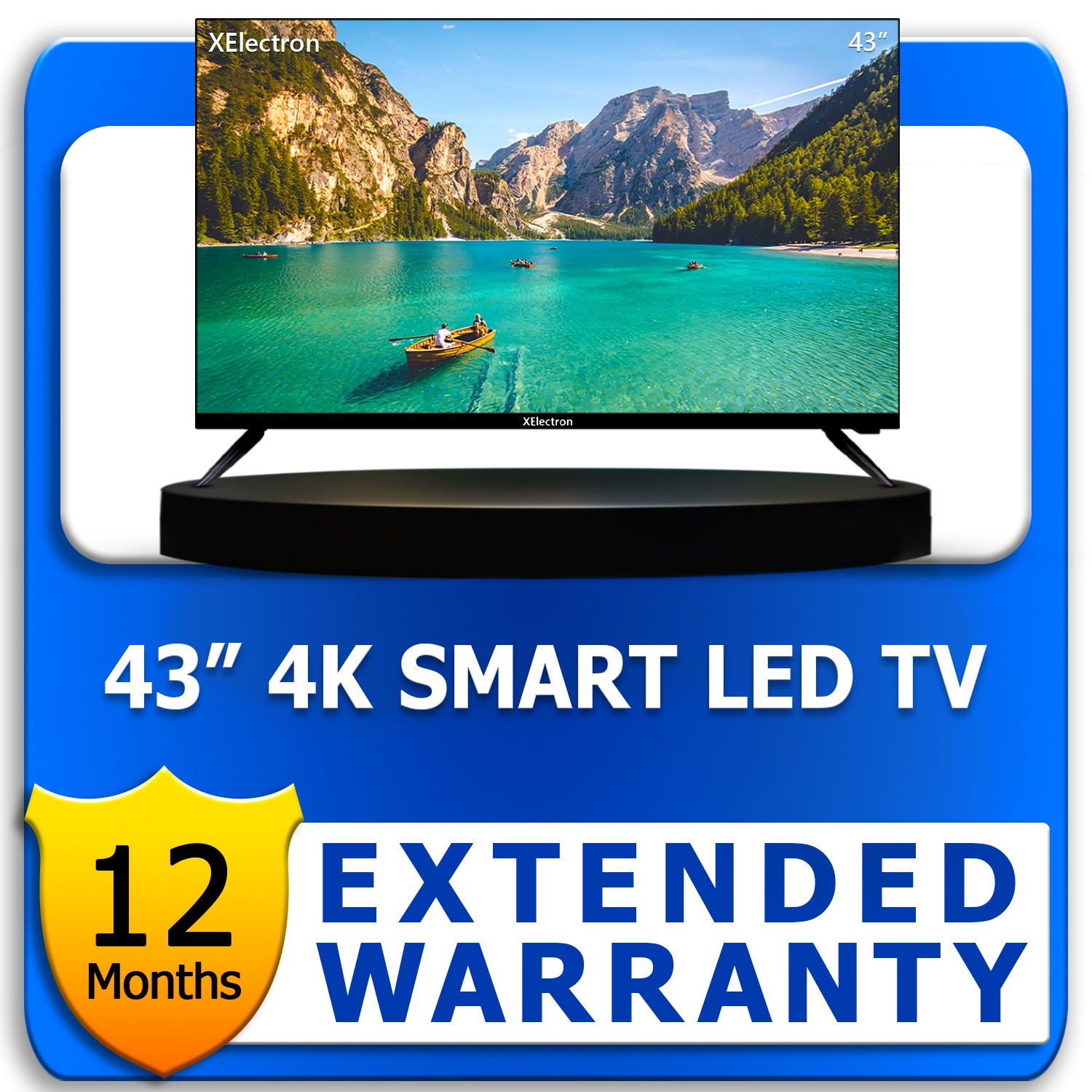 43 Inch Smart 4K LED TV 1 Year Extended Warranty