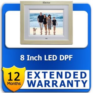 8 Inch Wooden Digital Photo Frame 1 year Extended Warranty