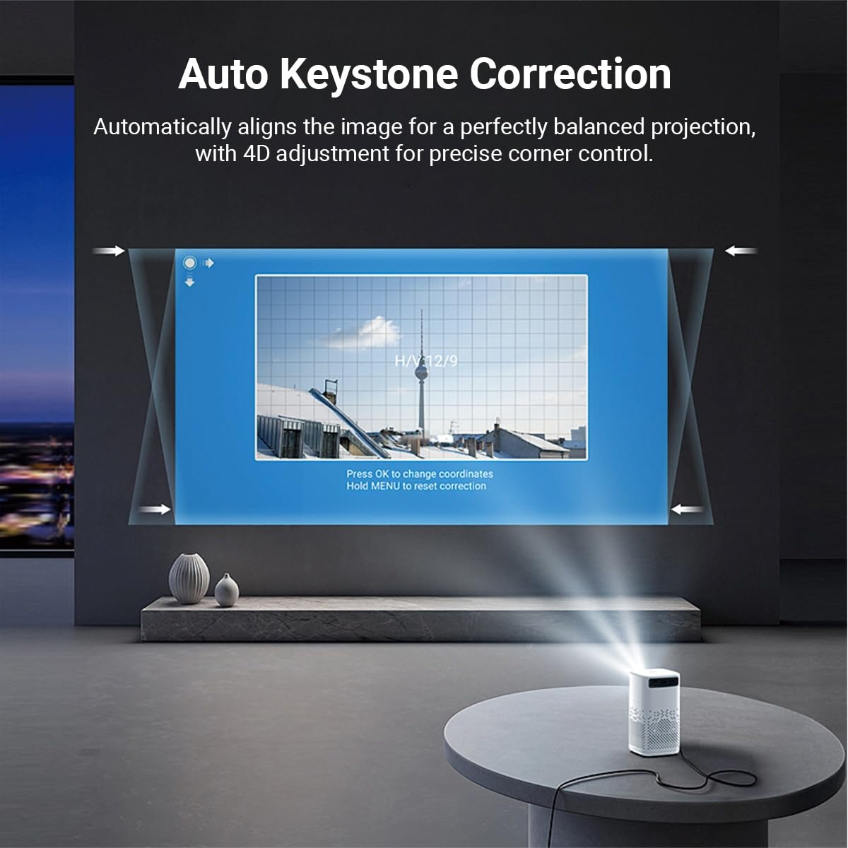 XElectron PocketBeam Android 13 Portable Smart Projector, 1080p Support, 6000 Lumens, 150 inch Screen, OTT Apps (Netflix, Prime, YouTube), Miracast, WiFi, BT, HDMI, Built-in Battery, 2hr Playtime - Image 5