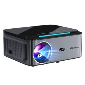 XElectron iProjector 2 Plus Auto Focus Auto Keystone Smart Projector | Native 1080P Full HD 4K Resolution, HDMI ARC, Android 12, BT 5.4, WiFi, Dust Proof | 20000 Lumens | Projector for Home