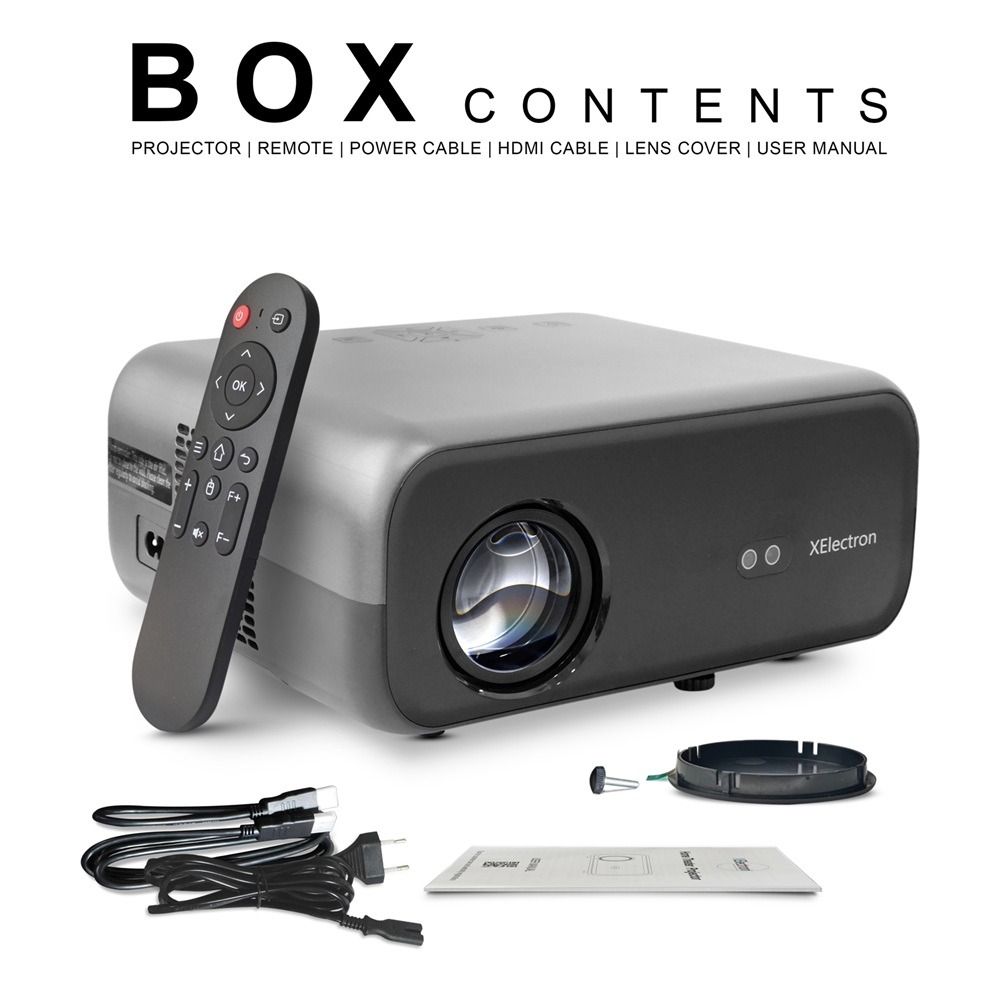 XElectron Android C9 Plus 1080P Native Resolution Full HD 4K Support Smart Projector | 635 cm Screen | 12600 Lumen (Brightest in Segment) | Auto Focus, Auto Keystone, Screen Mirroring, WiFi, Bluetooth - Image 9