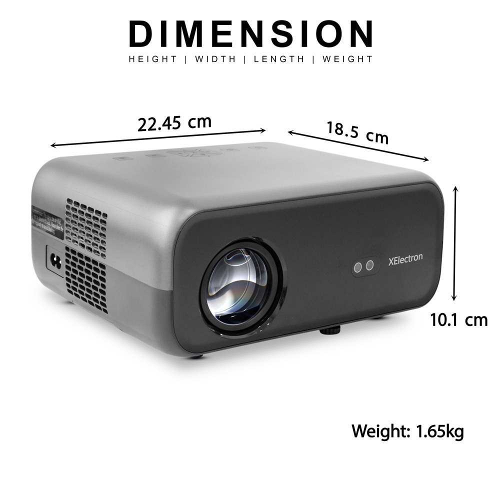 XElectron Android C9 Plus 1080P Native Resolution Full HD 4K Support Smart Projector | 635 cm Screen | 12600 Lumen (Brightest in Segment) | Auto Focus, Auto Keystone, Screen Mirroring, WiFi, Bluetooth - Image 8