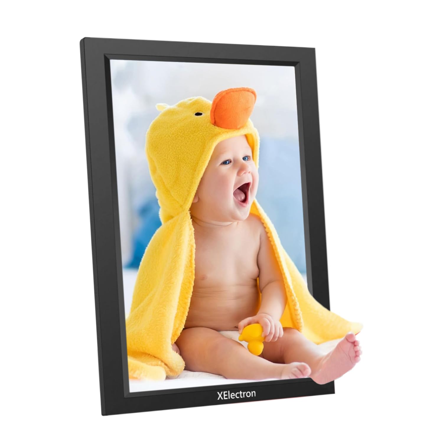 XElectron 10.1 inch WiFi Portrait Digital Photo Frame with Slideshow, Video & Sound HD IPS Touch Screen, Smart Cloud Picture Frame with 32GB Internal Memory, Easy to Share via Frameo App Auto-Rotate - Image 4